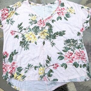 Maurices Pink Floral TShirt - Size 2XL